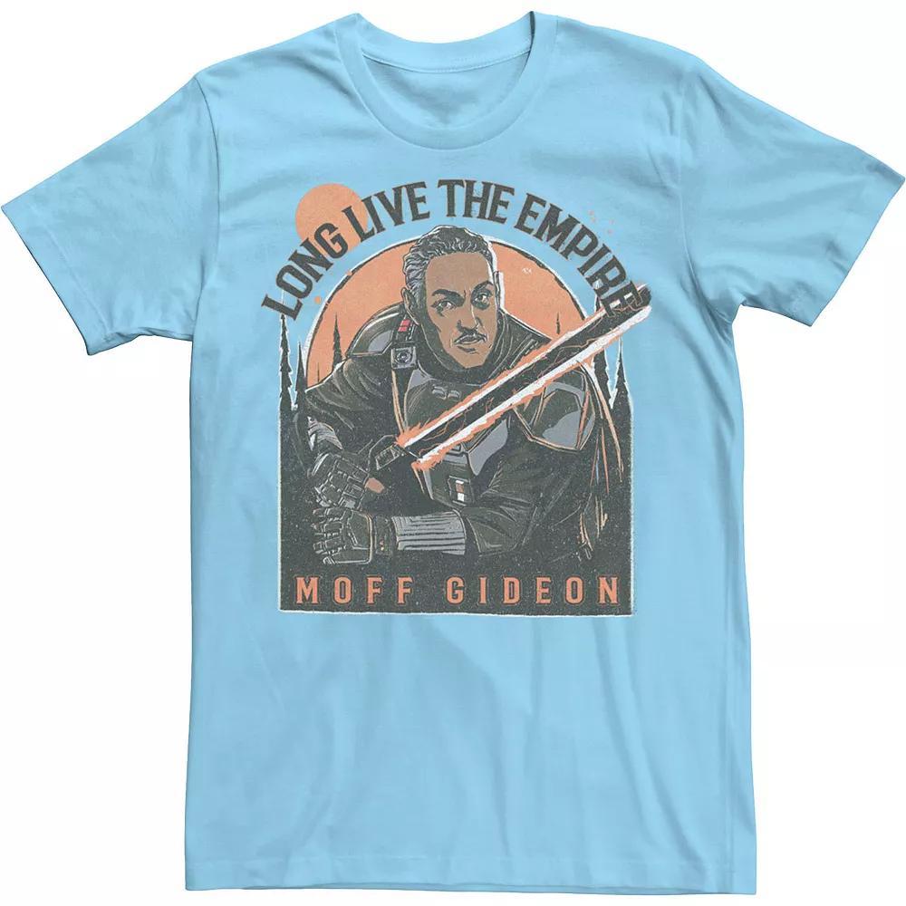 Men's Star Wars the Mandalorian Long Live The Empire Poster Tee, Size: XXL, Light Blue Product Image