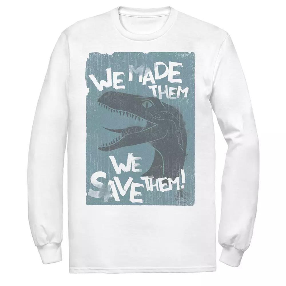 Men's Jurassic World 2 "We Made Them, We Save Them!" Tee, Size: Small, White Product Image