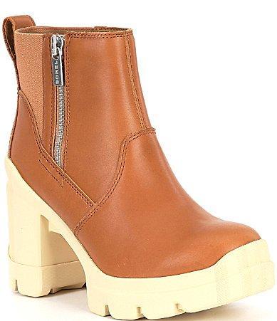 Sorel Womens Caribou X Waterproof Leather Heeled Chelsea Booties Product Image