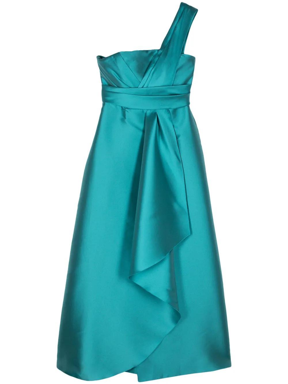 ALBERTA FERRETTI Mikado Maxi Dress In Blue Product Image