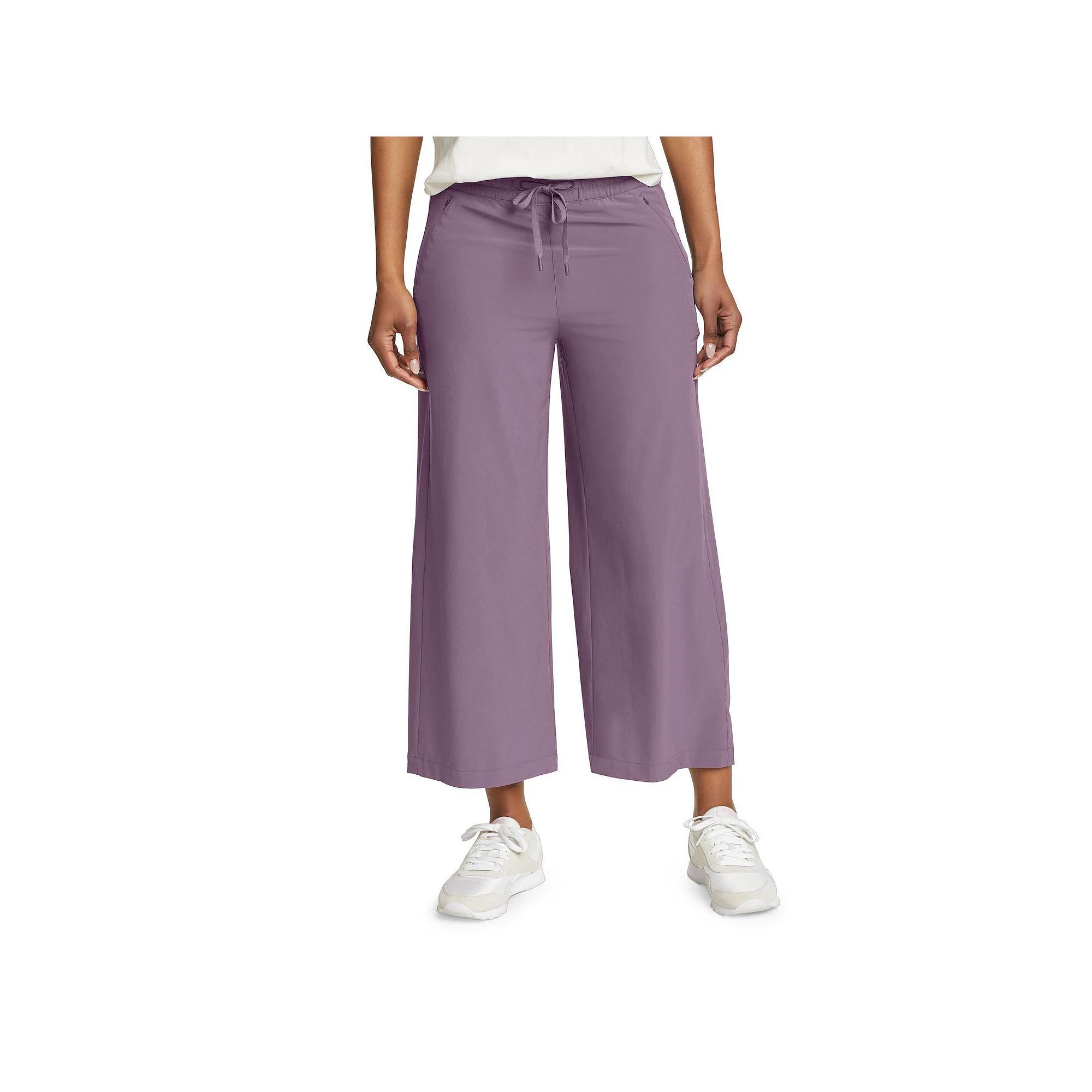 Women's Eddie Bauer Tall Departure Wide Leg Crop Pants, Size: XL, Purple Product Image