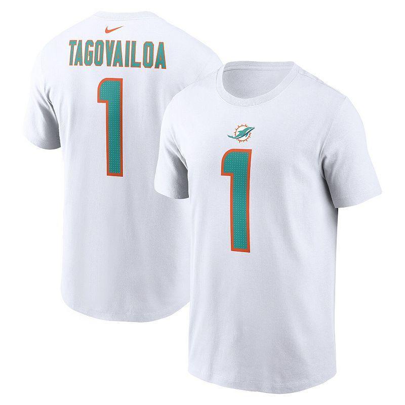 Men's Nike Tua Tagovailoa White Miami Dolphins Player Name & Number T-Shirt, Size: XL Product Image