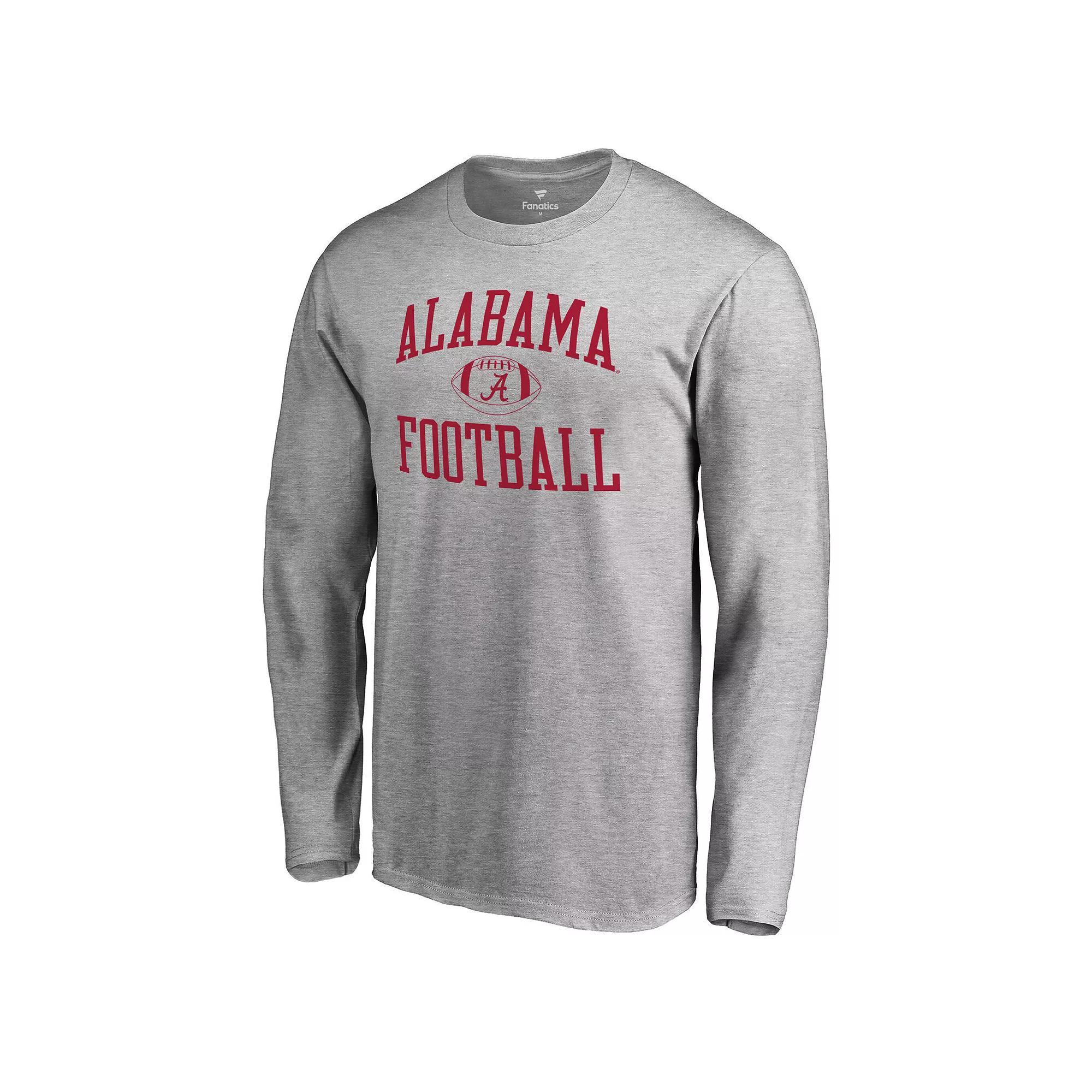 Men's Ash Alabama Crimson Tide First Sprint Long Sleeve T-Shirt, Size: 4XL, Grey Product Image
