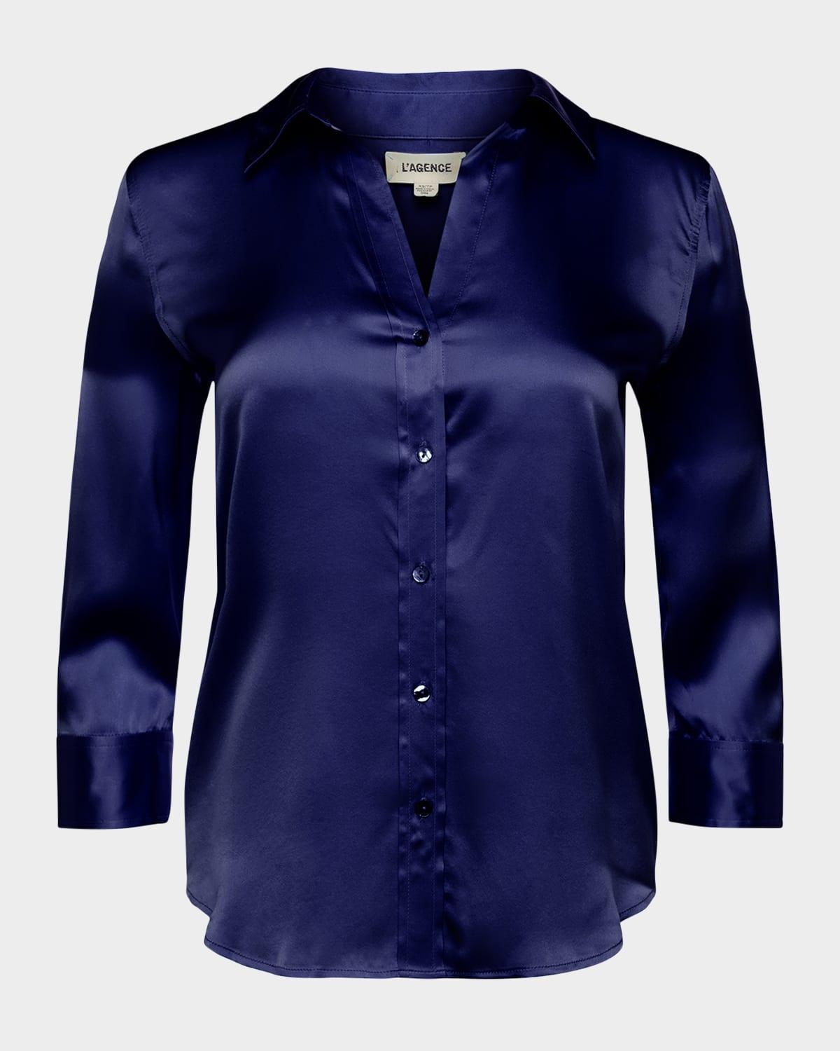 LAgence Dani Silk Charmeuse Blouse Product Image