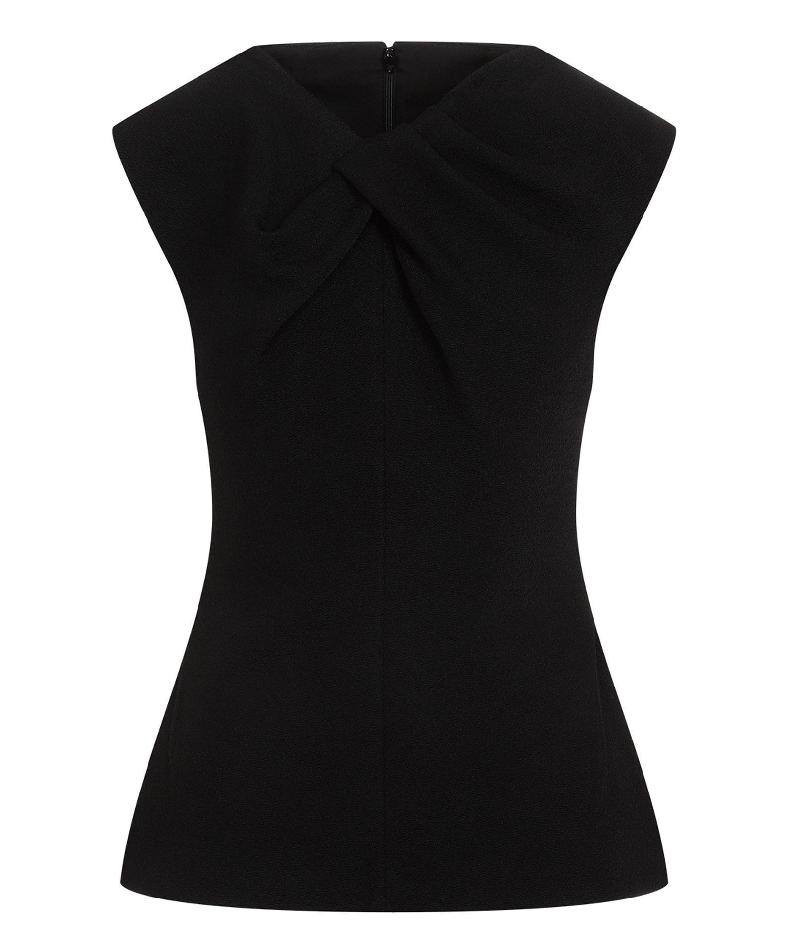 JIL SANDER Draped Sleeveless Top In Black Product Image