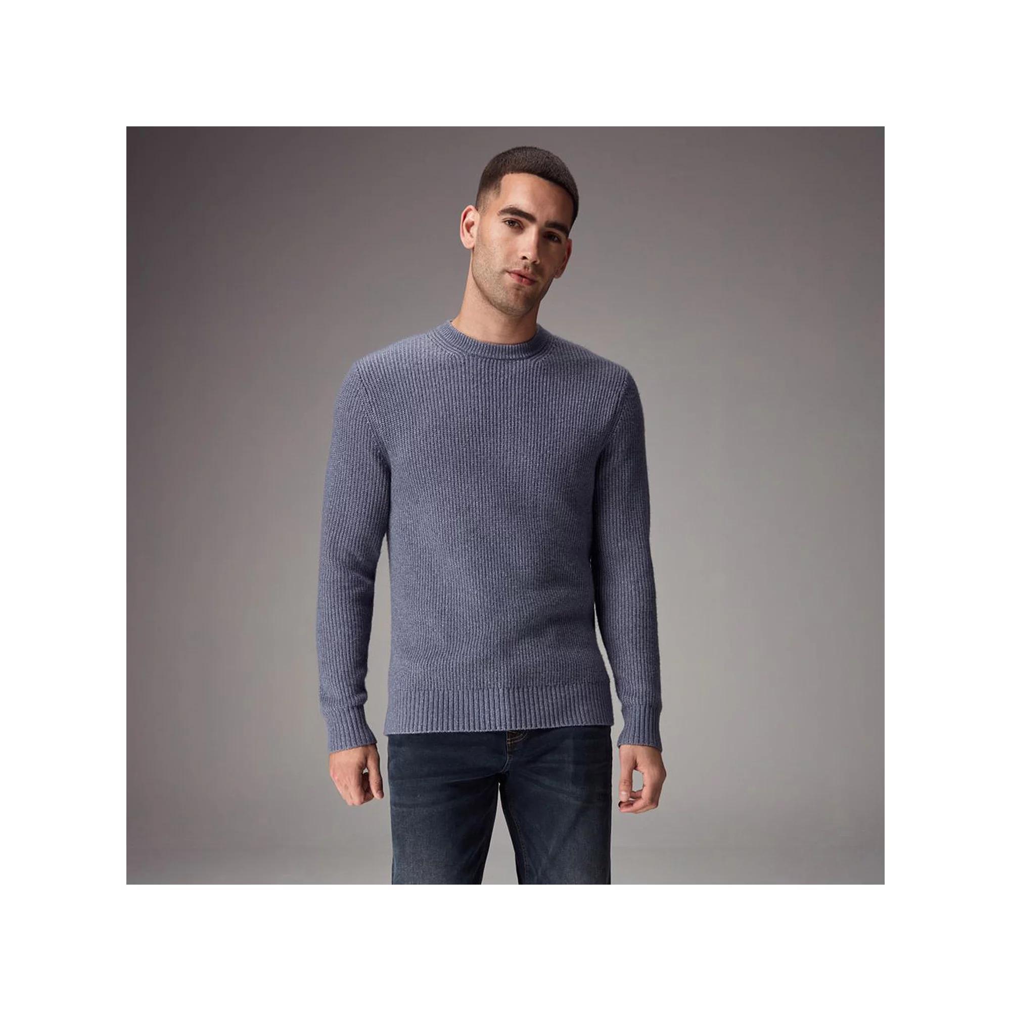 Men's NEXT Cosy Crewneck Sweater, Size: Small, Light Blue Product Image