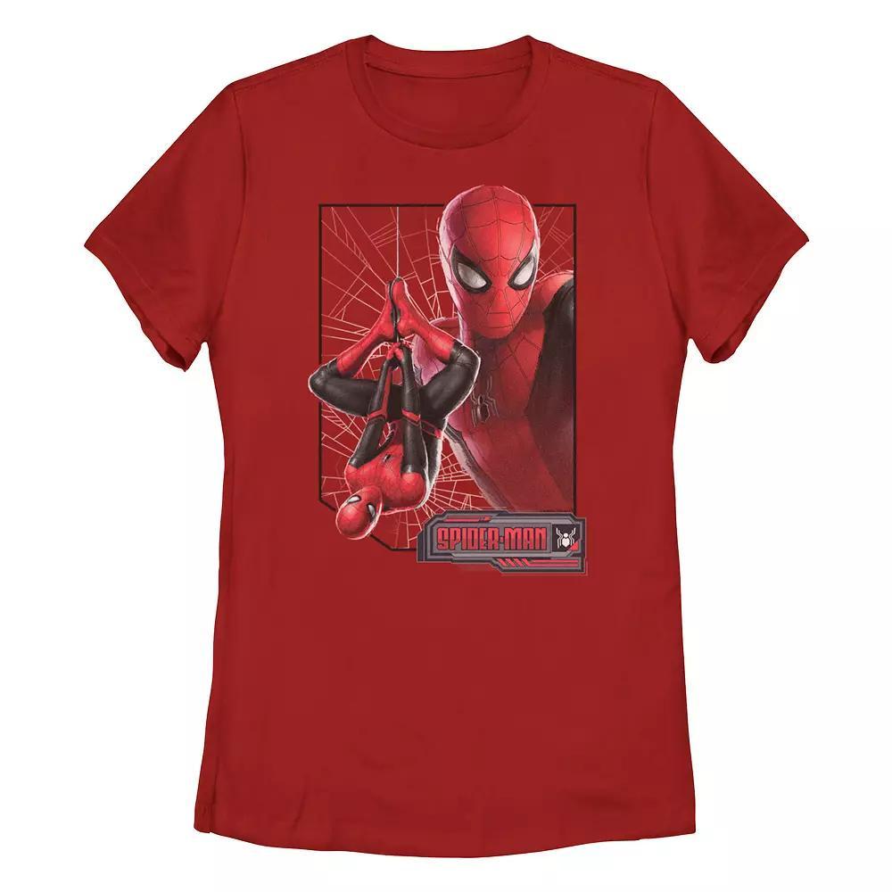 Juniors' Marvel Spider-Man Far From Home Pose Poster Graphic Tee, Girl's, Size: XL, Red Product Image