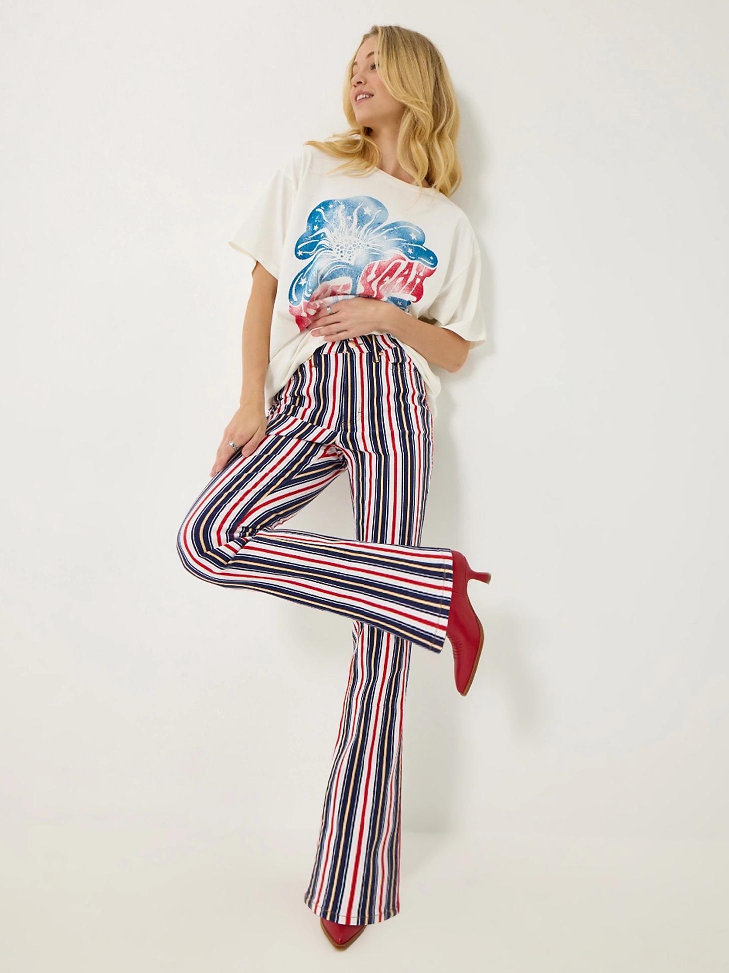 Wrangler x Lainey Wilson Striped Flare Jeans | Women's JEANS | Wrangler® Product Image