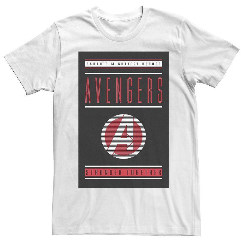 Men's Avengers Stronger Together Tee, Size: Small, White Product Image