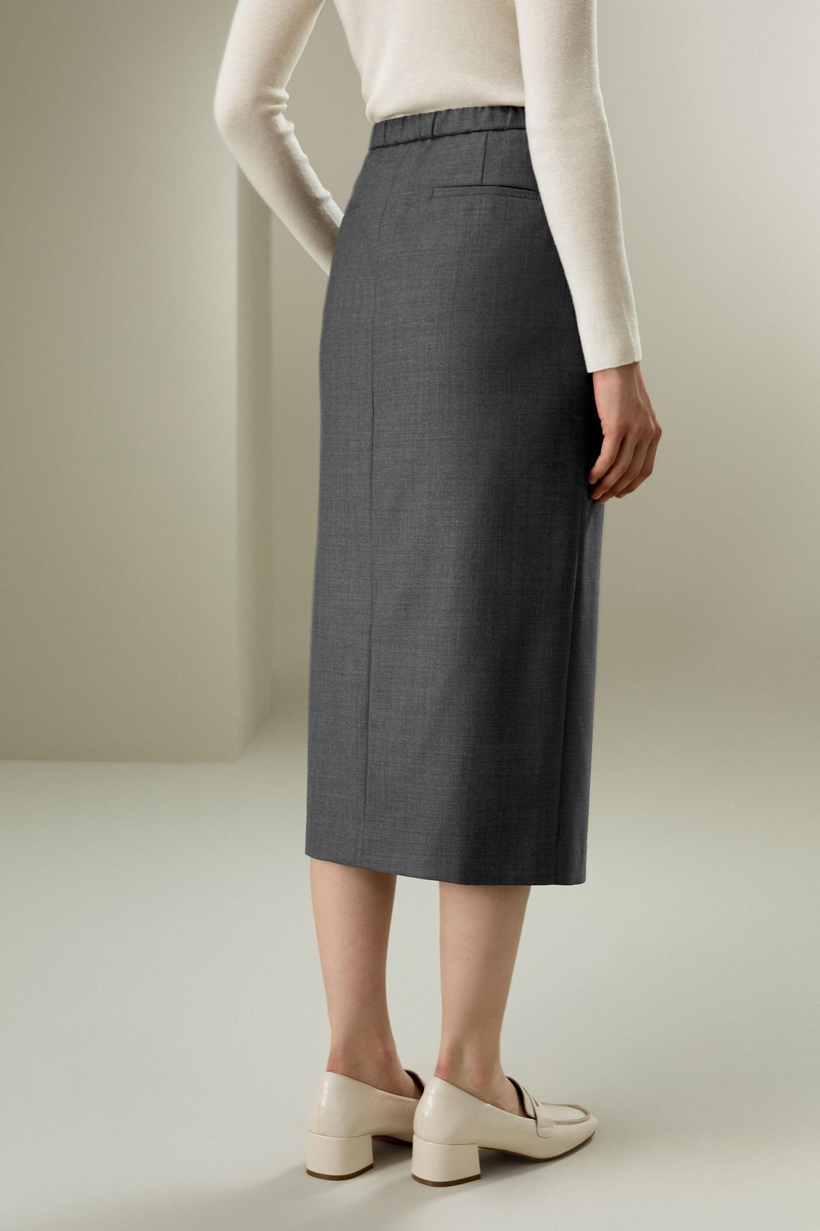 Modern Beauty Silk Wool Pencil Skirt Product Image