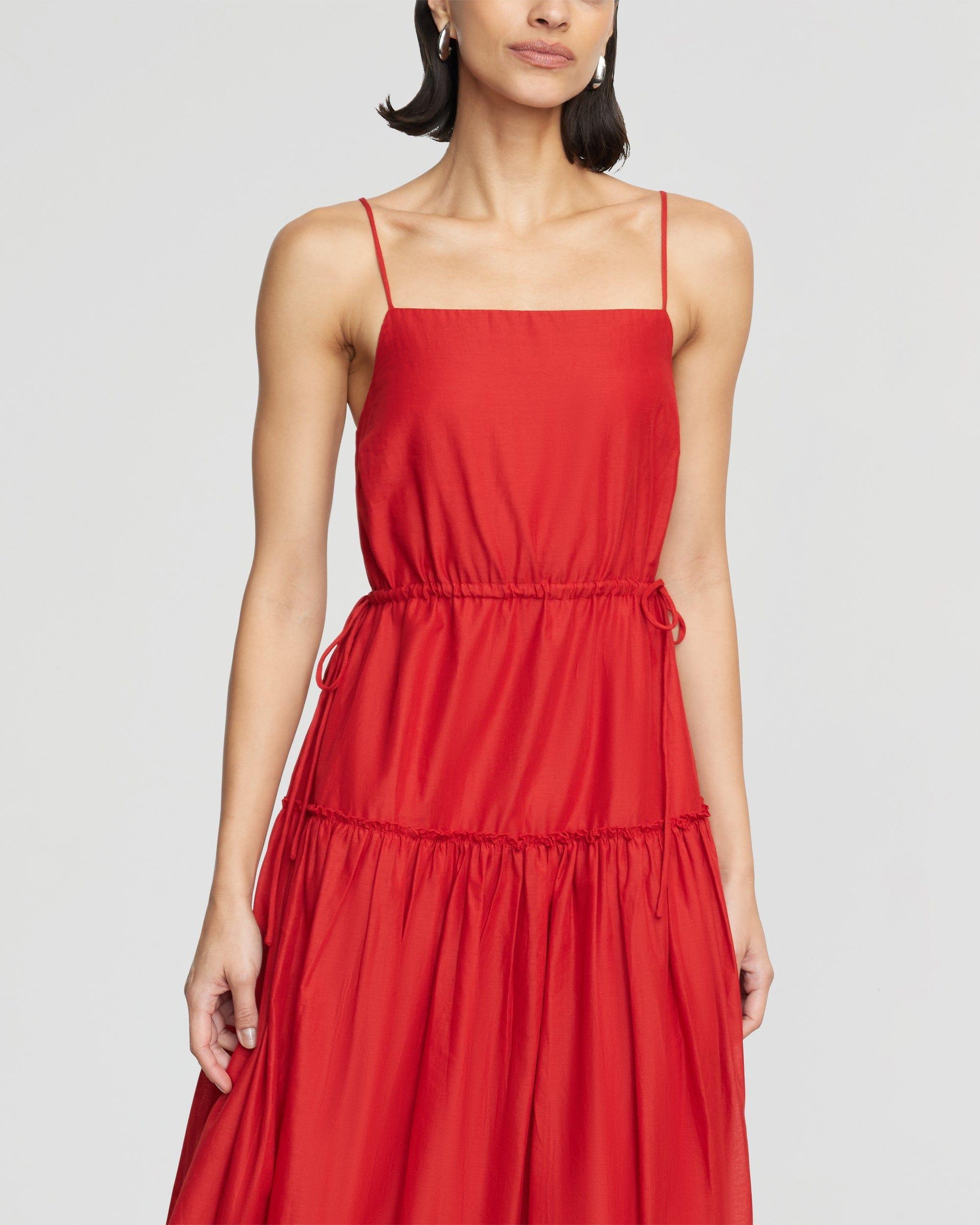 Dalia Tie-Waist Tiered Dress Product Image