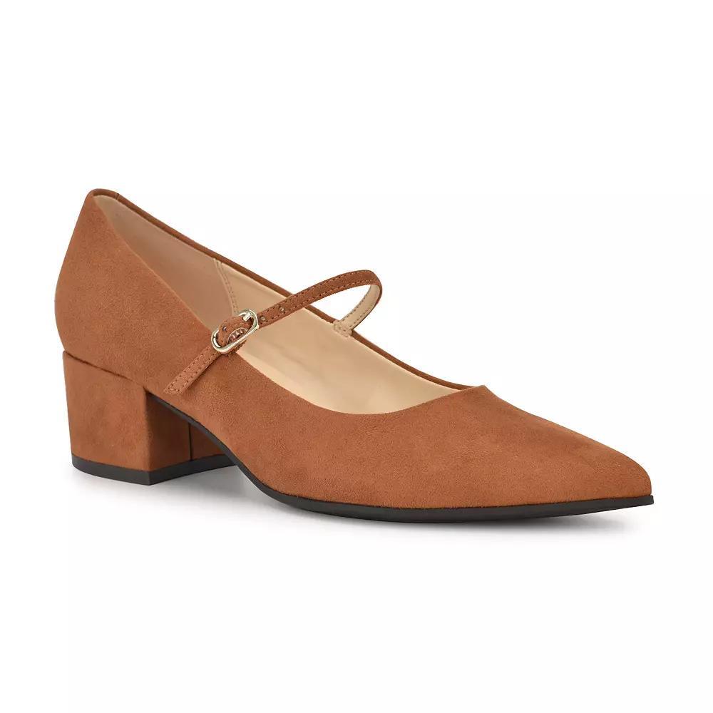 Nine West Pins Women's Block Heel Pointy Toe Dress Pumps, Size: 8.5, Dark Natural Product Image