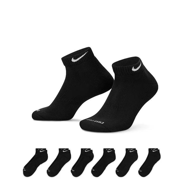 Men's Nike 6-pack Everyday Plus Cushioned Low-Cut Training Socks, Size: 12-15, White Product Image