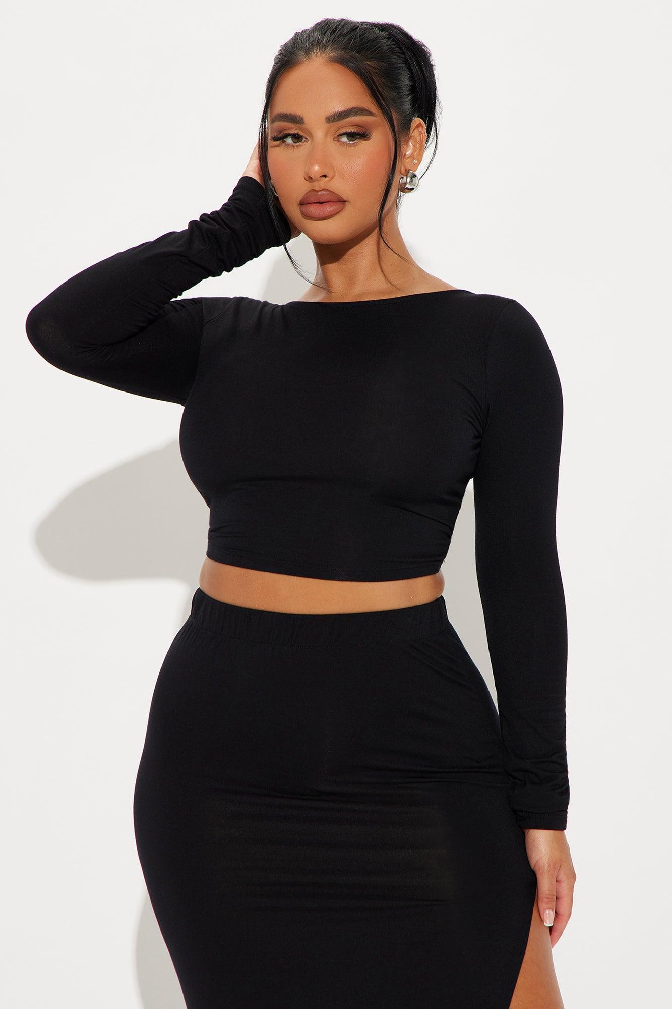 Valeria Skirt Set - Black Product Image