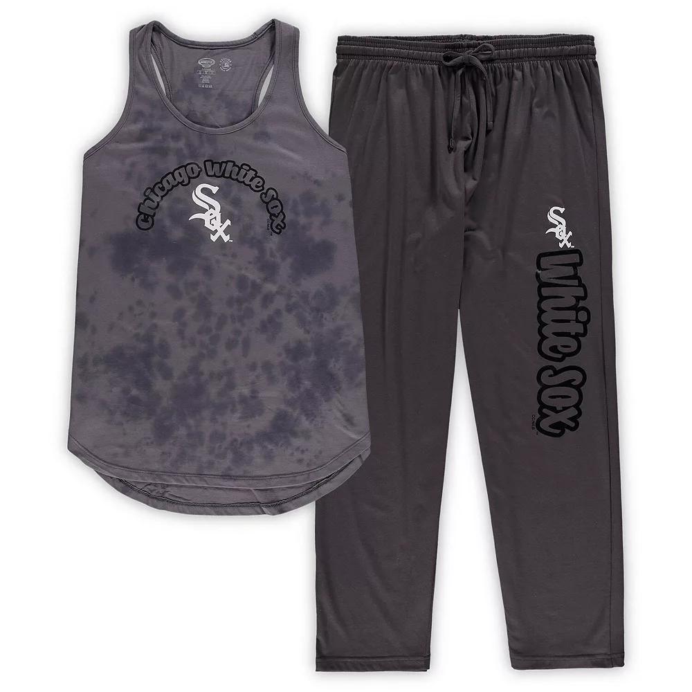 Women's Concepts Sport Charcoal Chicago White Sox Plus Size Jersey Tank Top & Pants Sleep Set, Size: 4XL Product Image