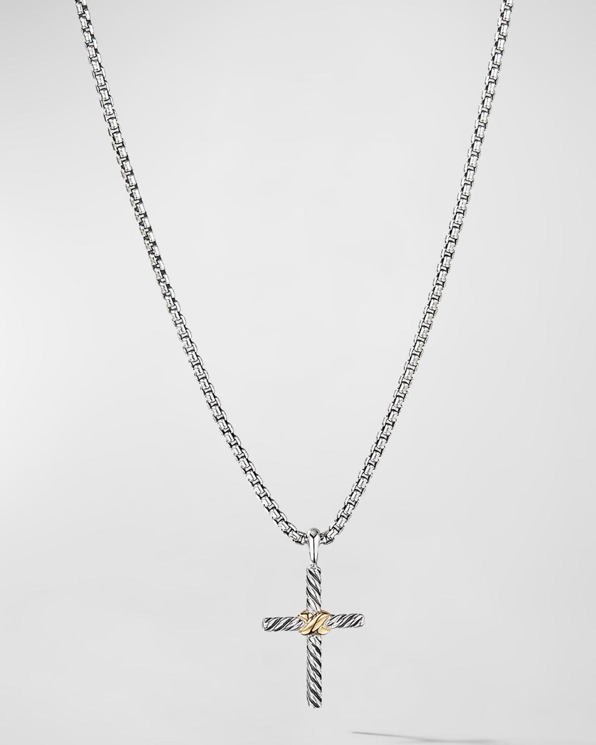 David Yurman Petite X Cross Necklace with 14K Gold, 16 Product Image
