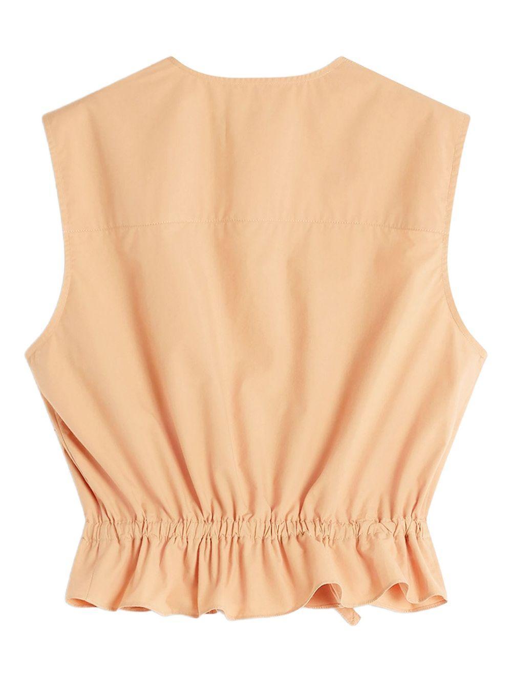 embroidered sleeveless blouse Product Image
