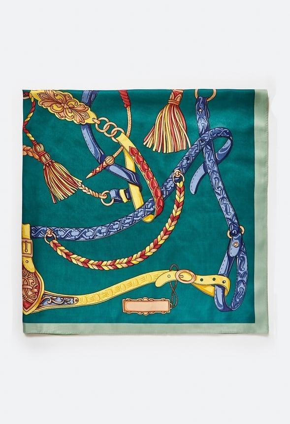 Eden Abstract Multicolor Print Silk Like Scarf Product Image