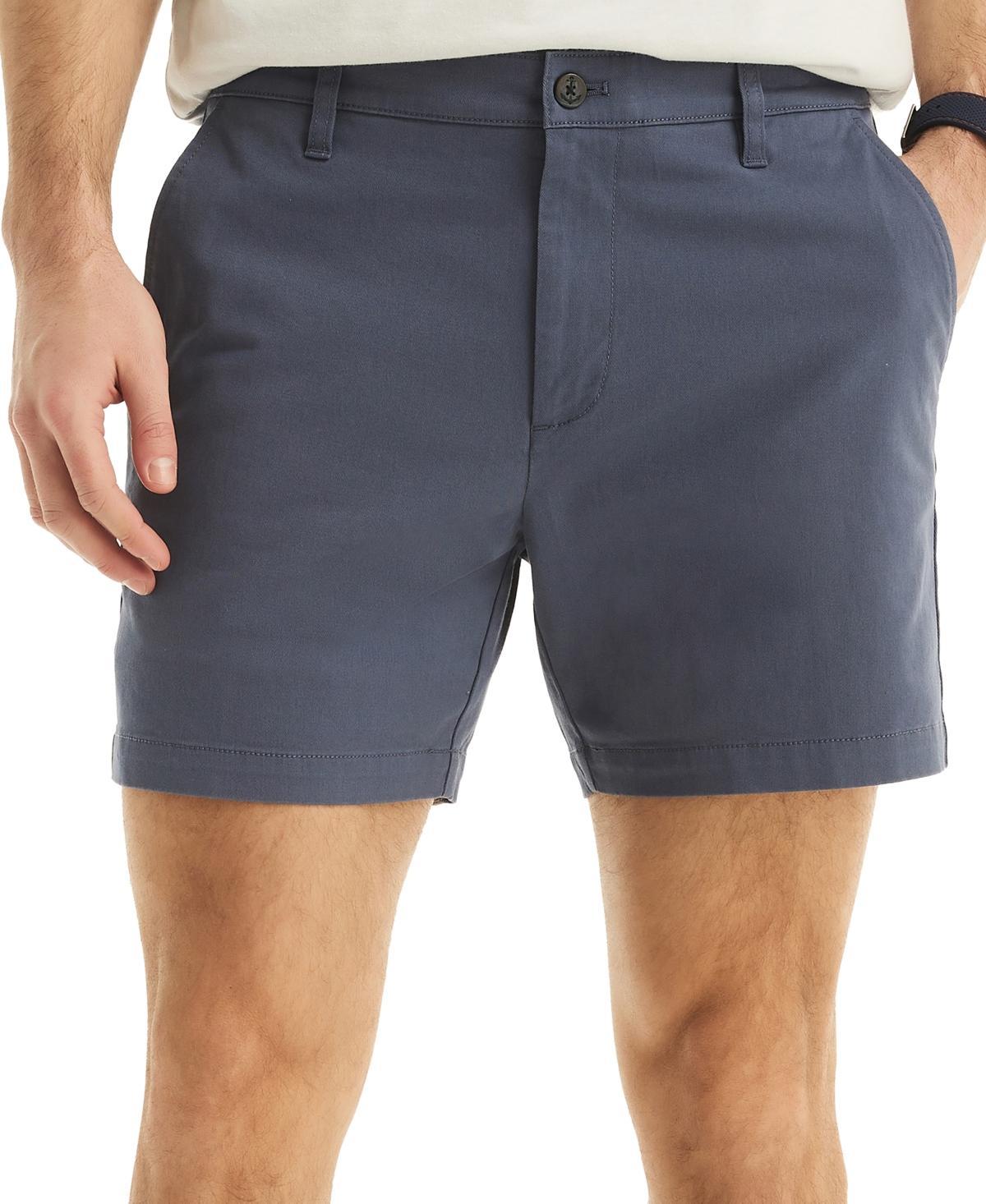 Nautica Mens Classic-Fit Stretch Flat-Front 6 Chino Deck Shorts Product Image