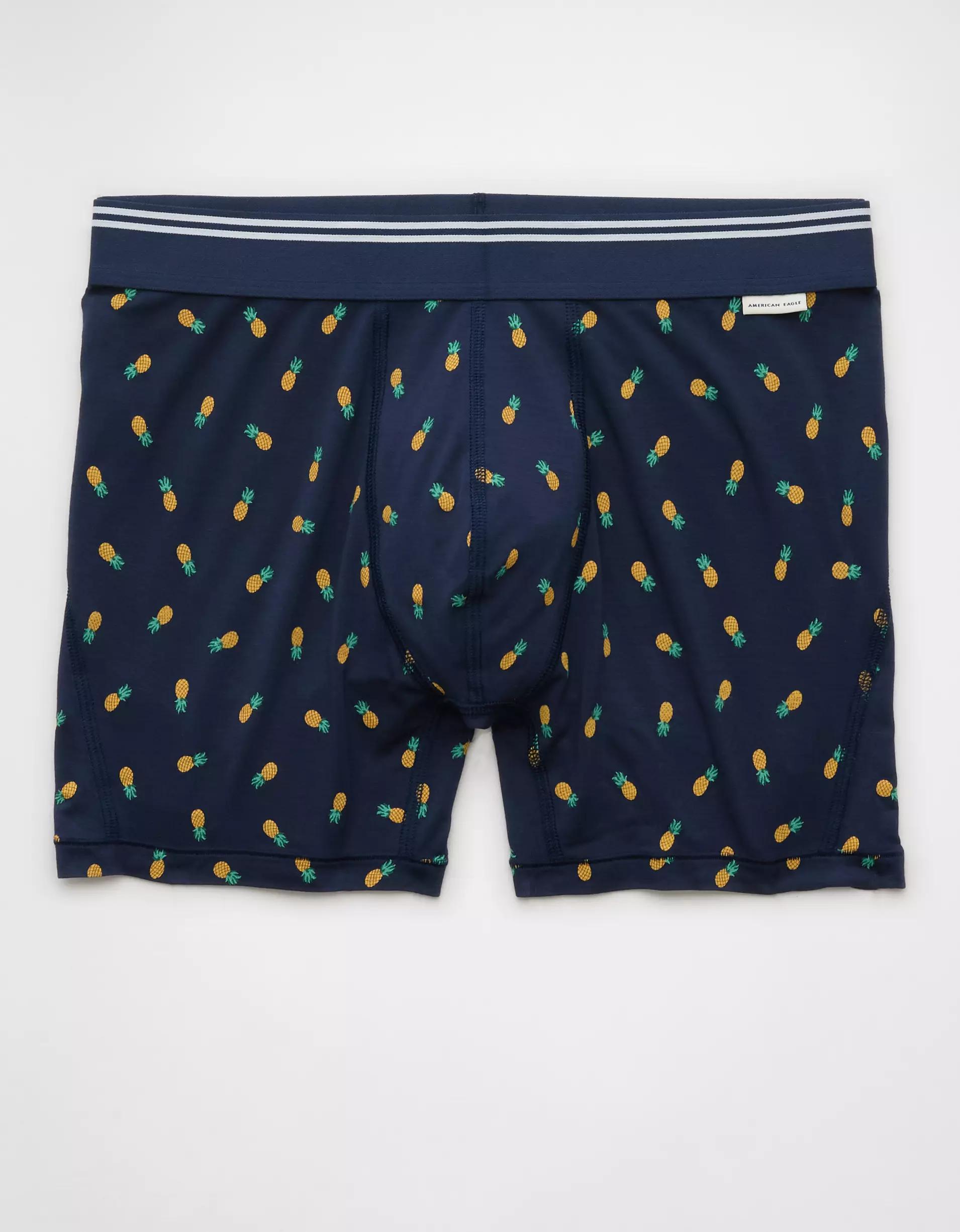 AEO Men's Tiny Pineapples 4.5" Ultra Soft Boxer Brief Product Image