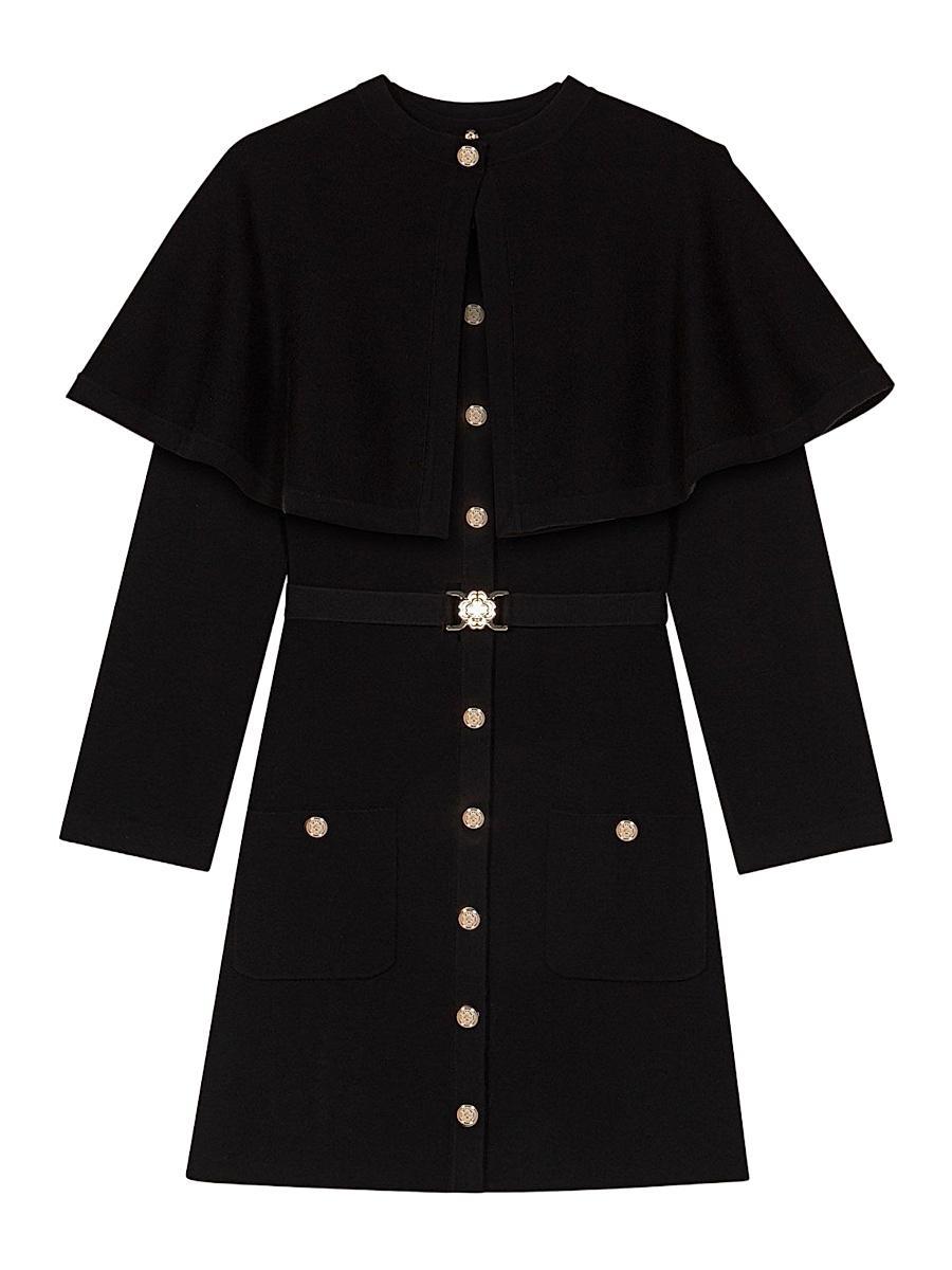 Womens 2-in-1 Knit Dress and Removable Cape Product Image