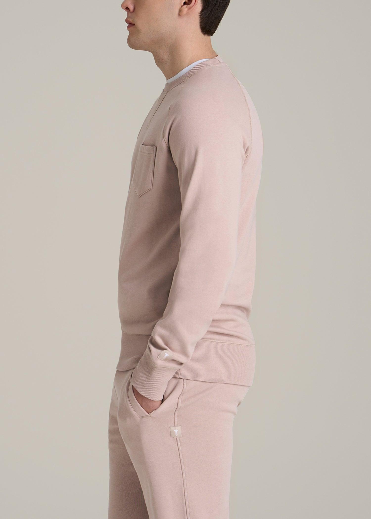 Wearever 2.0 French Terry Crewneck Sweatshirt for Tall Men in Desert Rose Product Image