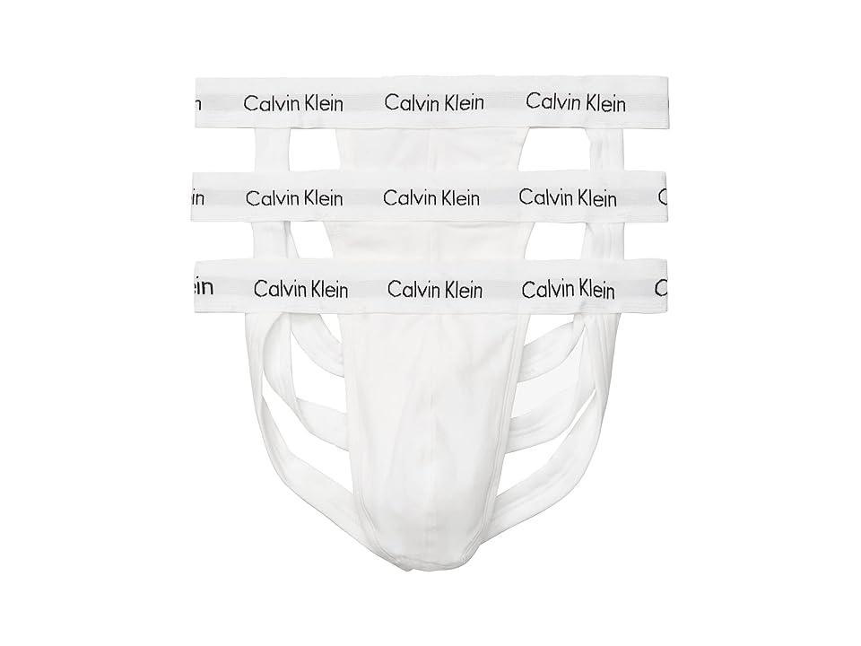 Calvin Klein Men's Cotton Stretch 3-Pack Jock Strap - Black - L Product Image