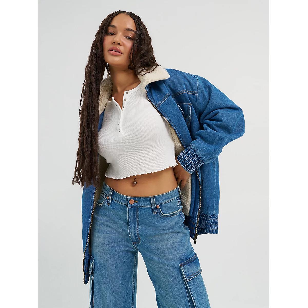 Women's Oversized Bomber Jacket | Women's JACKETS & OUTERWEAR | Wrangler® Product Image