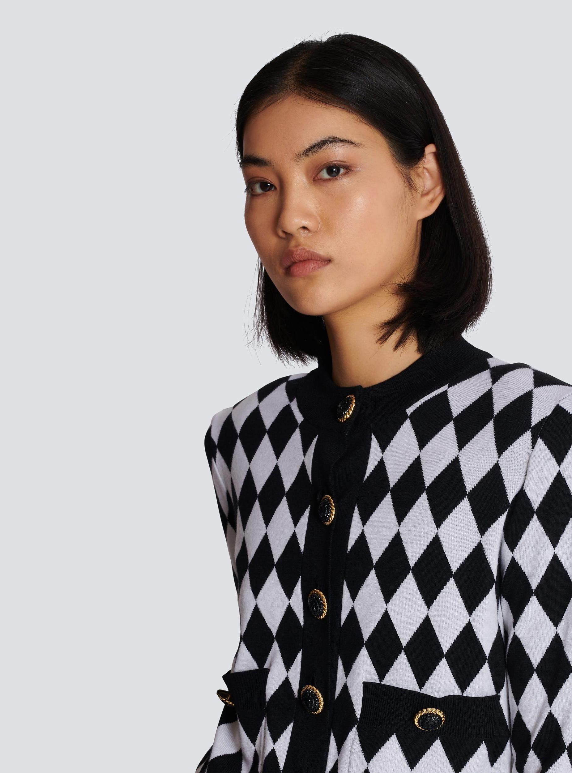 Diamond knit cardigan Product Image
