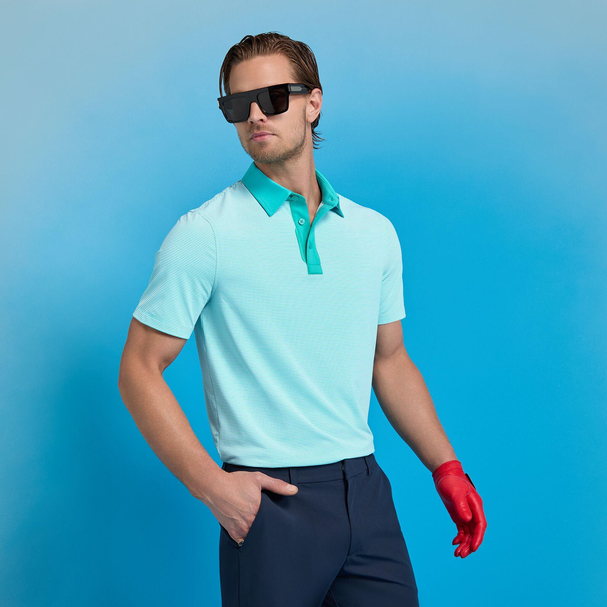FEEDER STRIPE FINE TECH JERSEY POLO Product Image