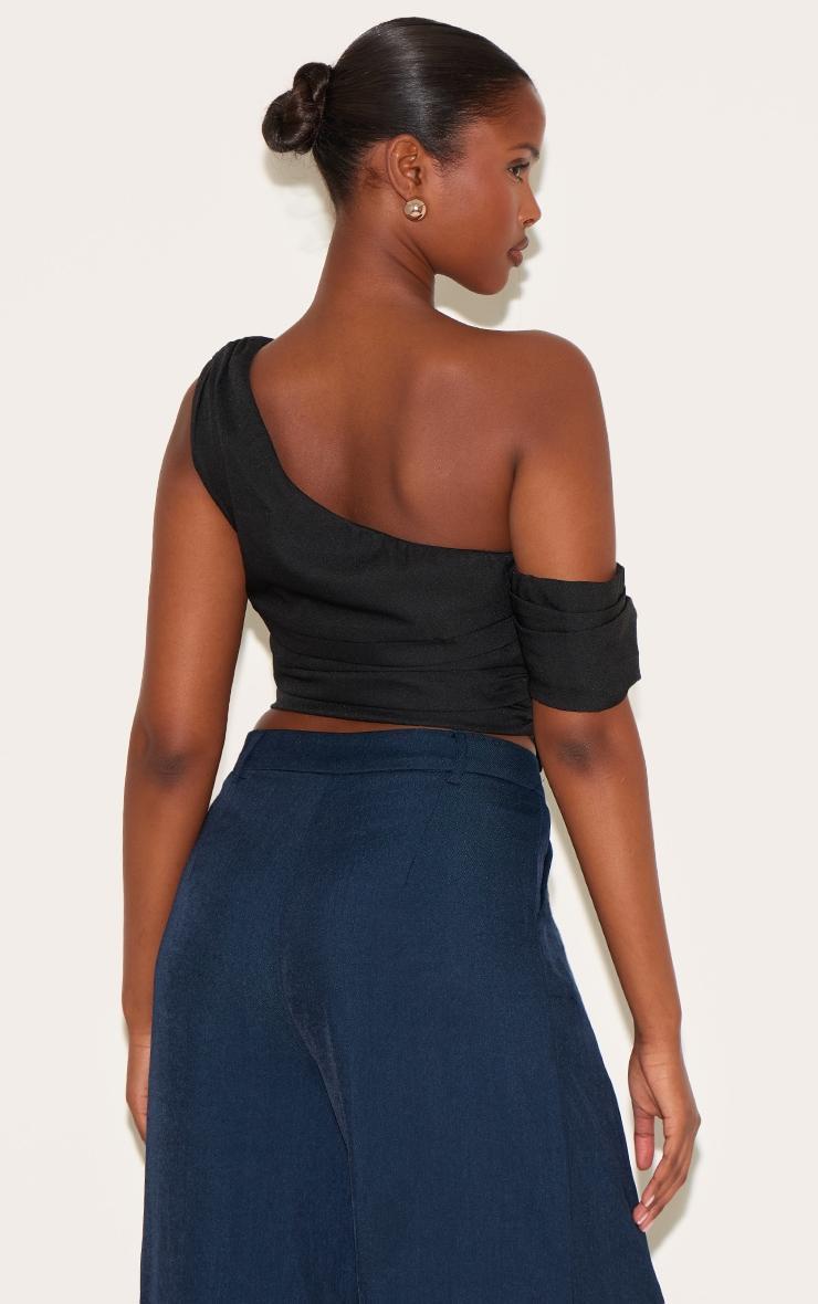 Black Woven Drape Corset Product Image