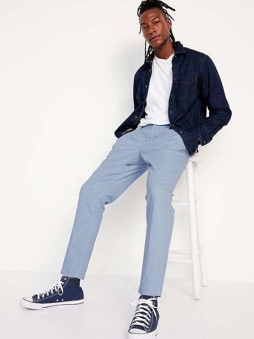 Loose Taper Built-In Flex Pleated Ankle Chino Product Image