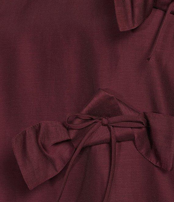Marella Canore Popline Embroidered Bow Round Neck Sleeveless Top Product Image
