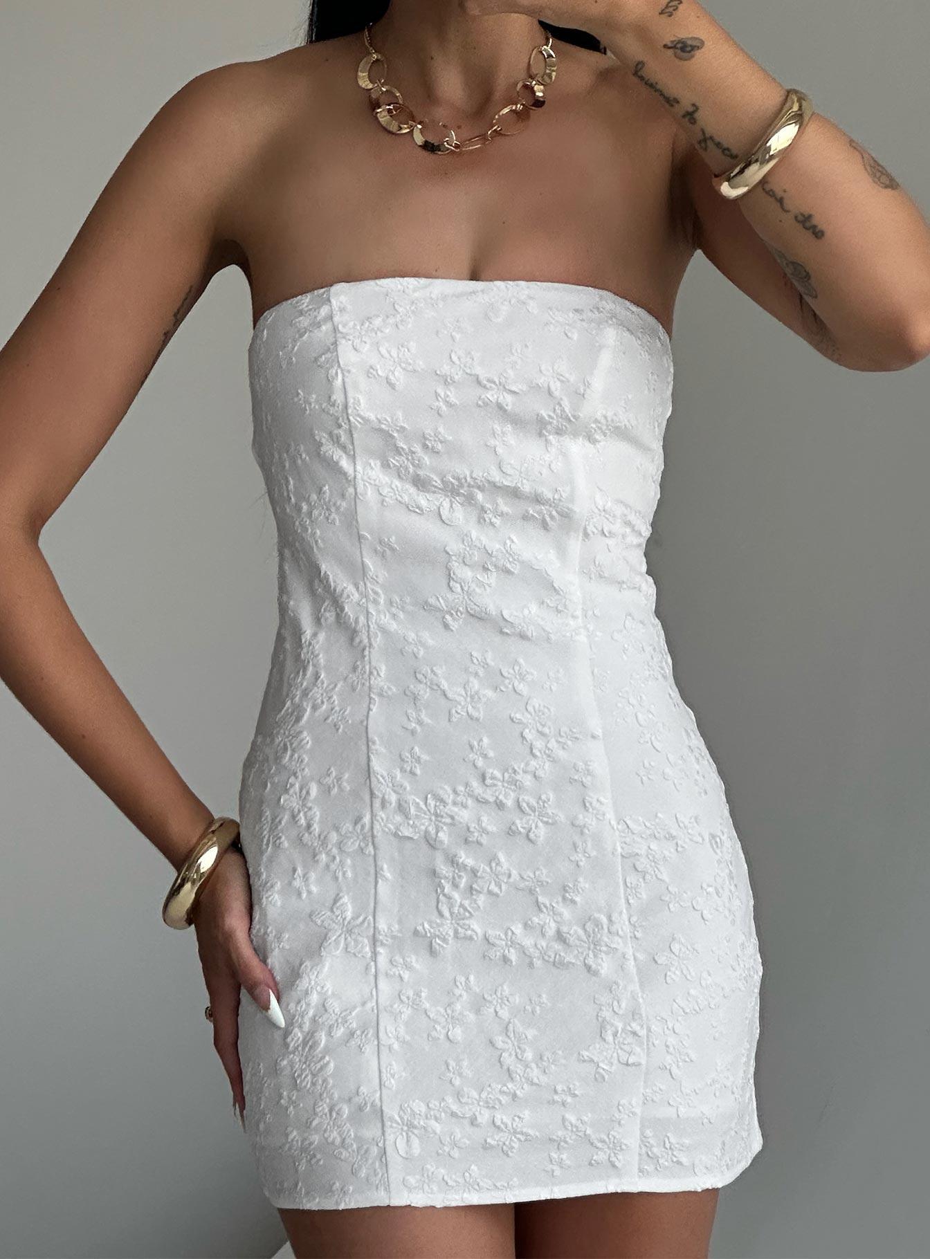 Anja Mini Dress White Product Image