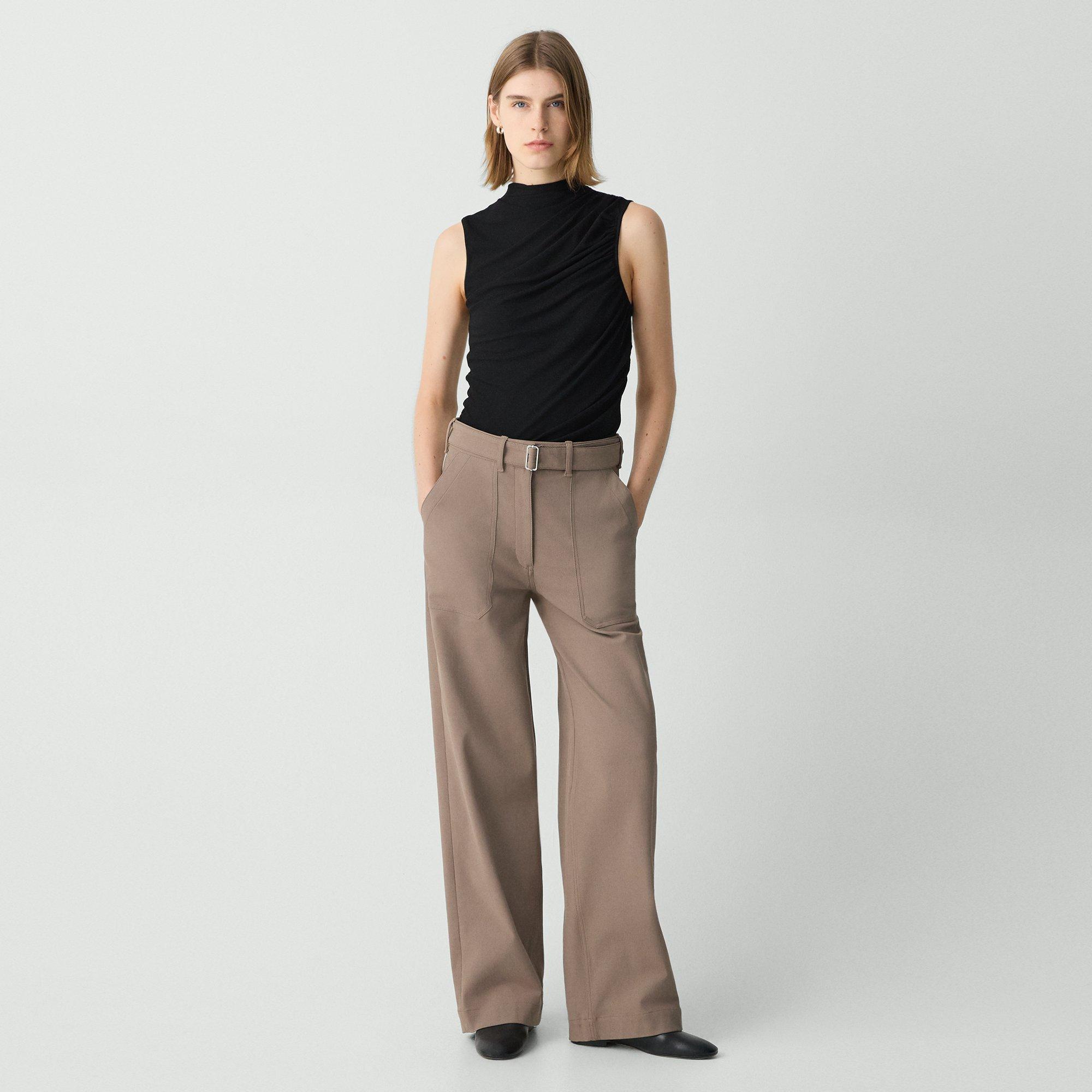 Neoteric Twill Utility Wide-Leg Pant | Theory Product Image