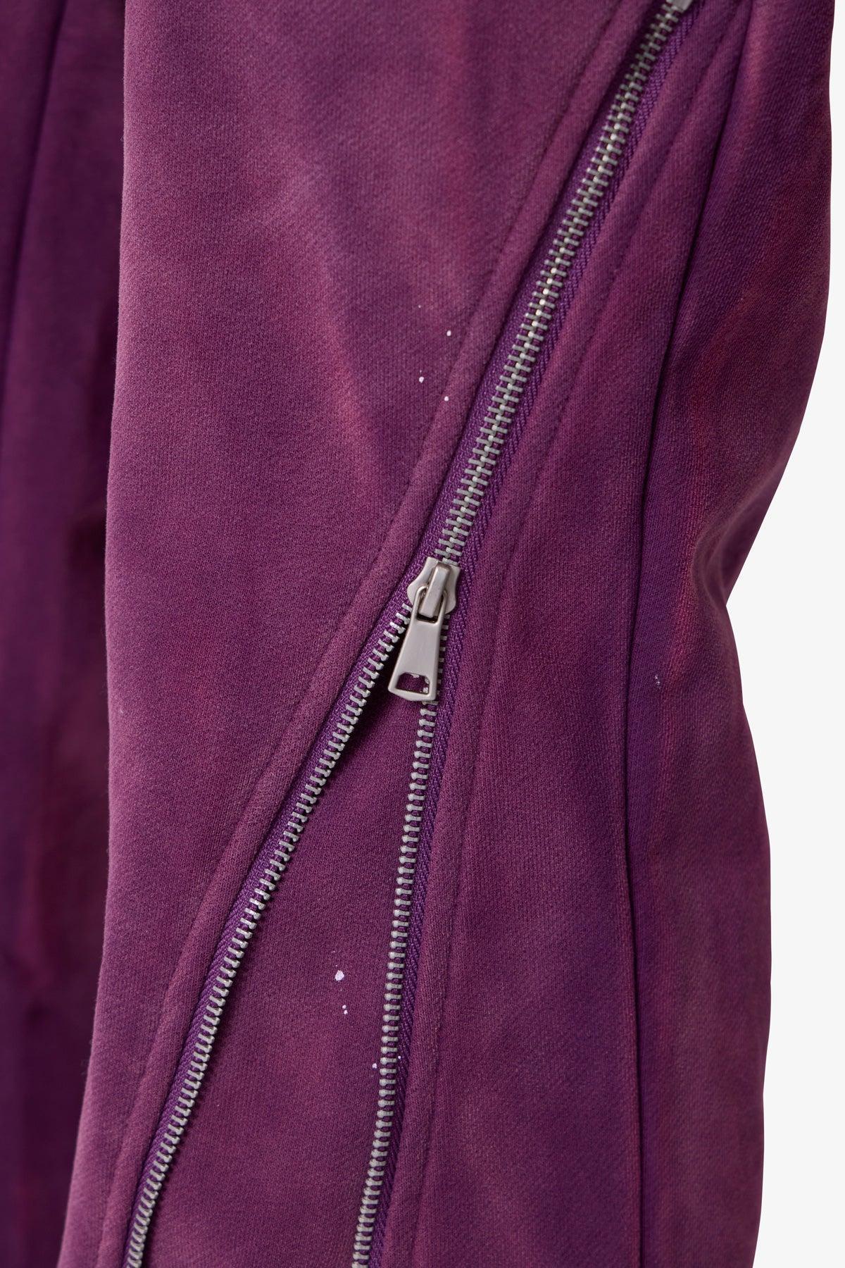 Zipper Flare Sweatpants - Purple Product Image