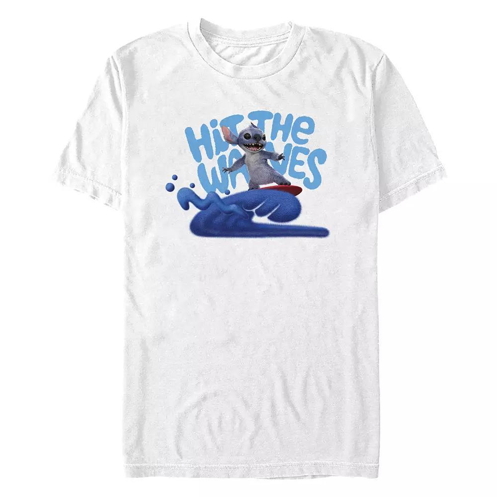 Disney's Lilo & Stitch Hit The Waves Big & Tall Graphic Tee, Men's, Size: XXL Tall, White Product Image