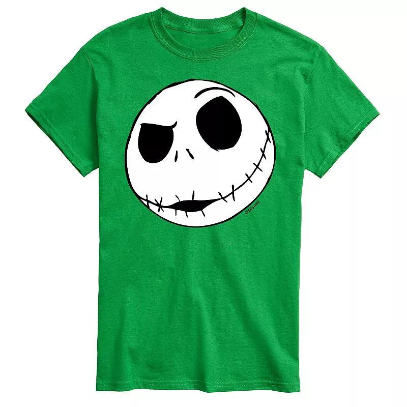 Disney's The Nightmare Before Christmas Jack Skellington Men's Face Graphic Tee, Size: Medium, Athletic Grey Product Image