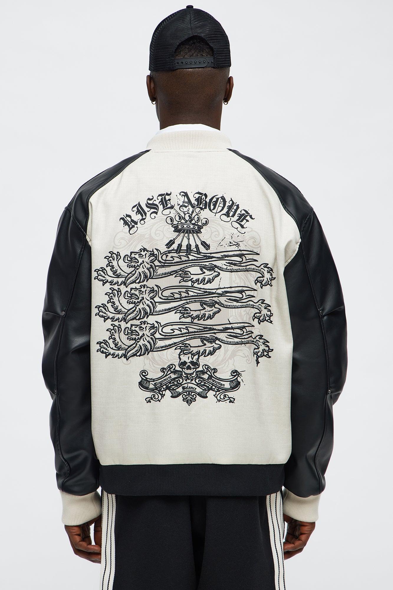 Divine Order Bomber Jacket - Black Male Product Image