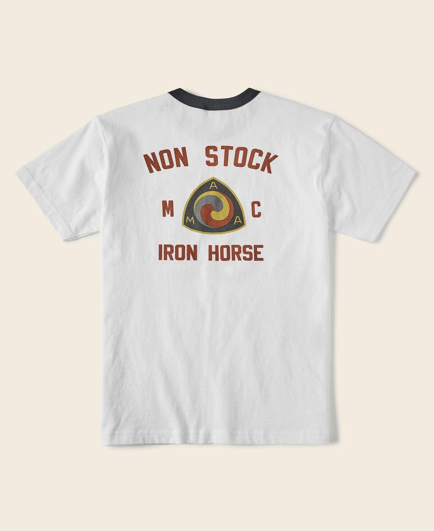 Retro Motorcycle Graphic T-Shirt - White Product Image