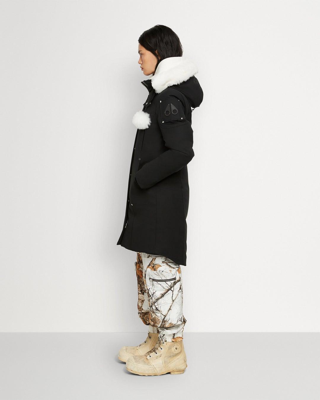 Moose knuckles Women Stirling Black Parka with Natural Shearling Product Image