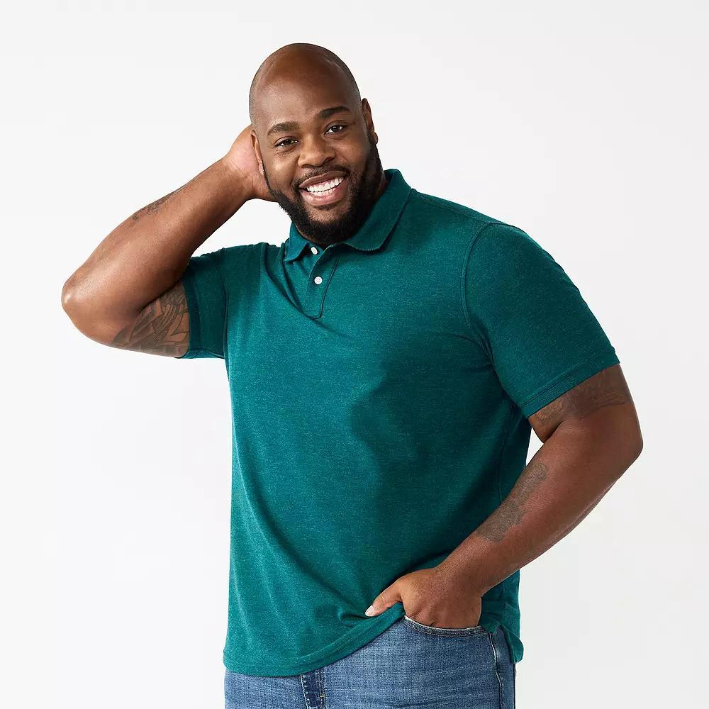 Big & Tall Sonoma Goods For Life® Pique Polo, Men's, Size: 5XB, Light Blue Product Image