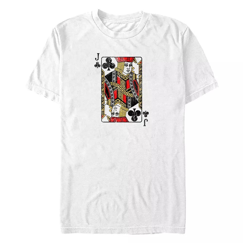 Big & Tall Jack Of Clubs Card Graphic Tee, Men's, Size: 4XL Tall, White Product Image