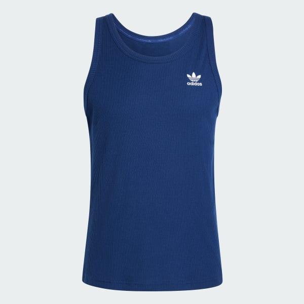 adidas Trefoil Essentials Tank Top White M Mens Product Image