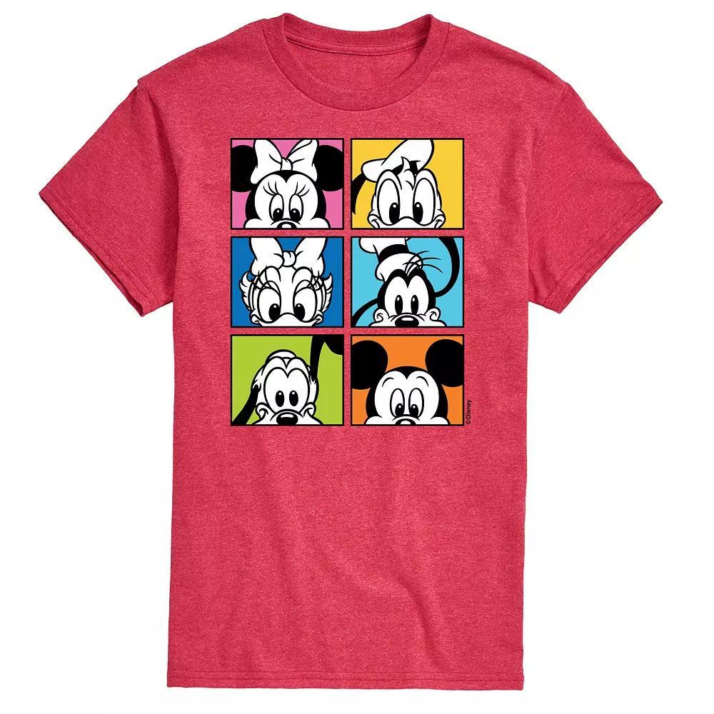 Disney's Mickey Mouse Men's Friends Grid Graphic Tee, Size: Medium, Gray Product Image