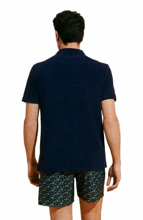Mens Organic Terry Polo Shirt Product Image