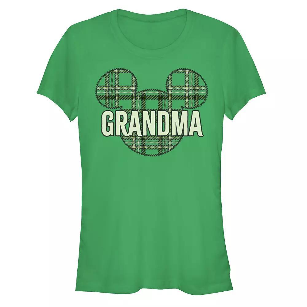 Disney's Mickey Mouse Women's Grandma Christmas Patch Graphic Tee, Size: Large, Kelly Product Image