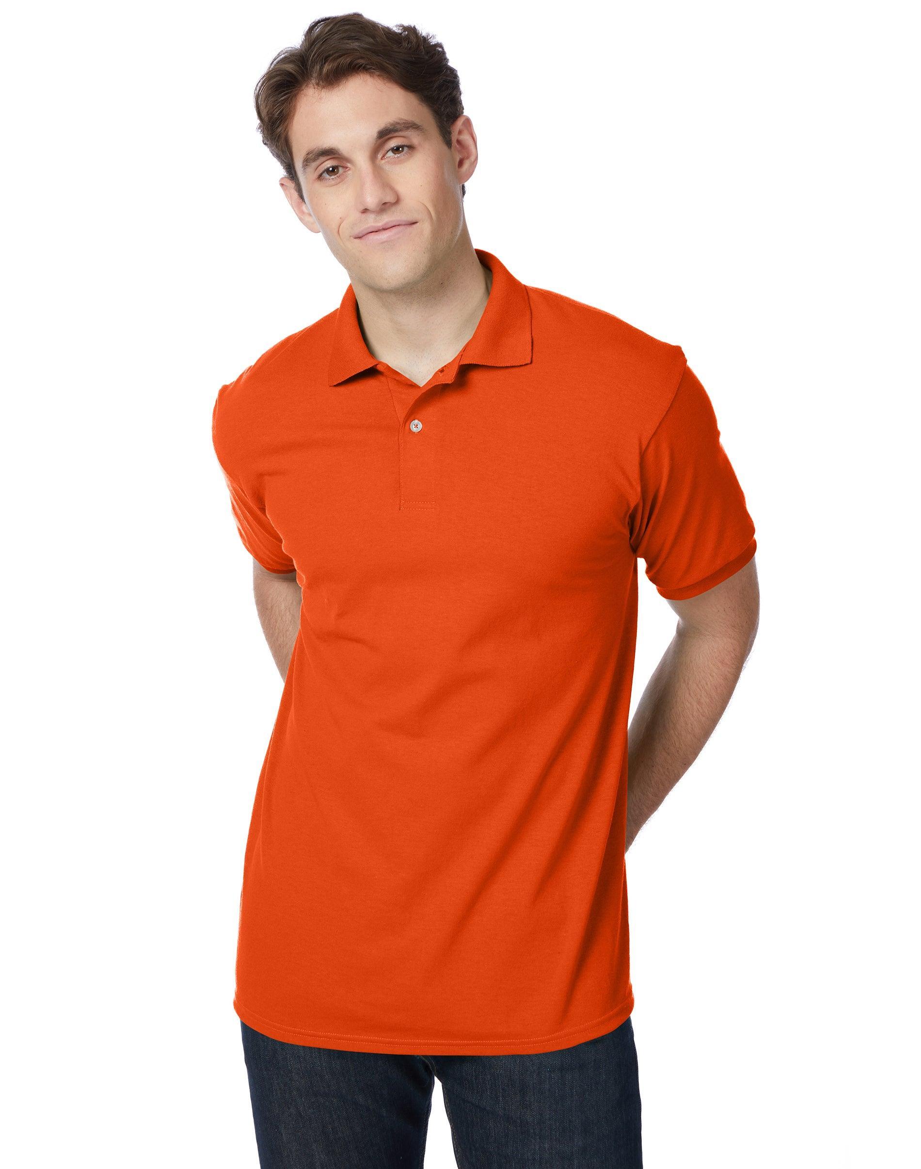 Hanes EcoSmart Mens Polo Shirt (Big & Tall Sizes Available) Black 3XL Product Image