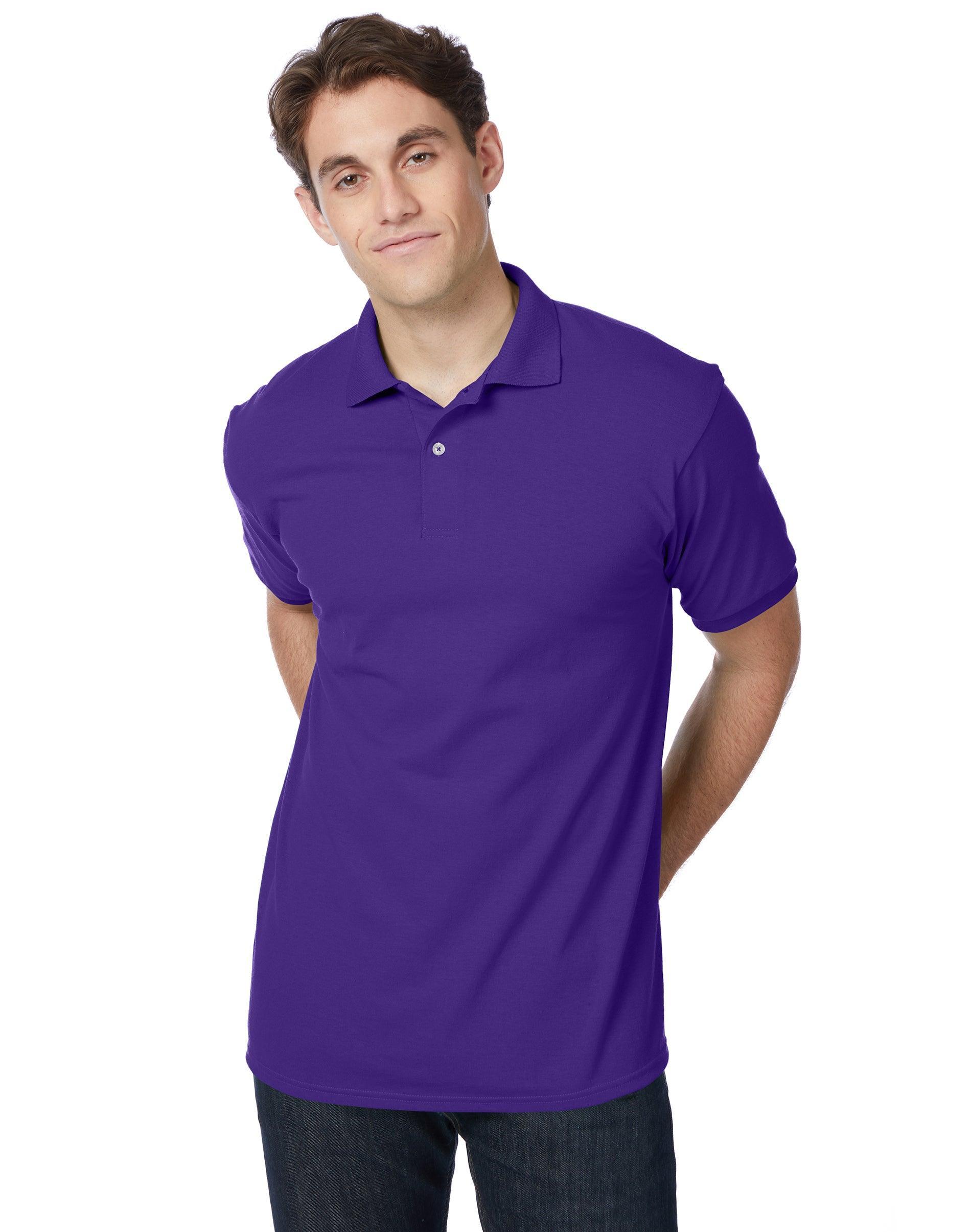 Hanes EcoSmart Mens Polo Shirt (Big & Tall Sizes Available) Black 3XL Product Image