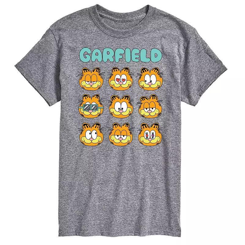 Big & Tall Garfield Grid Graphic Tee, Mens Product Image